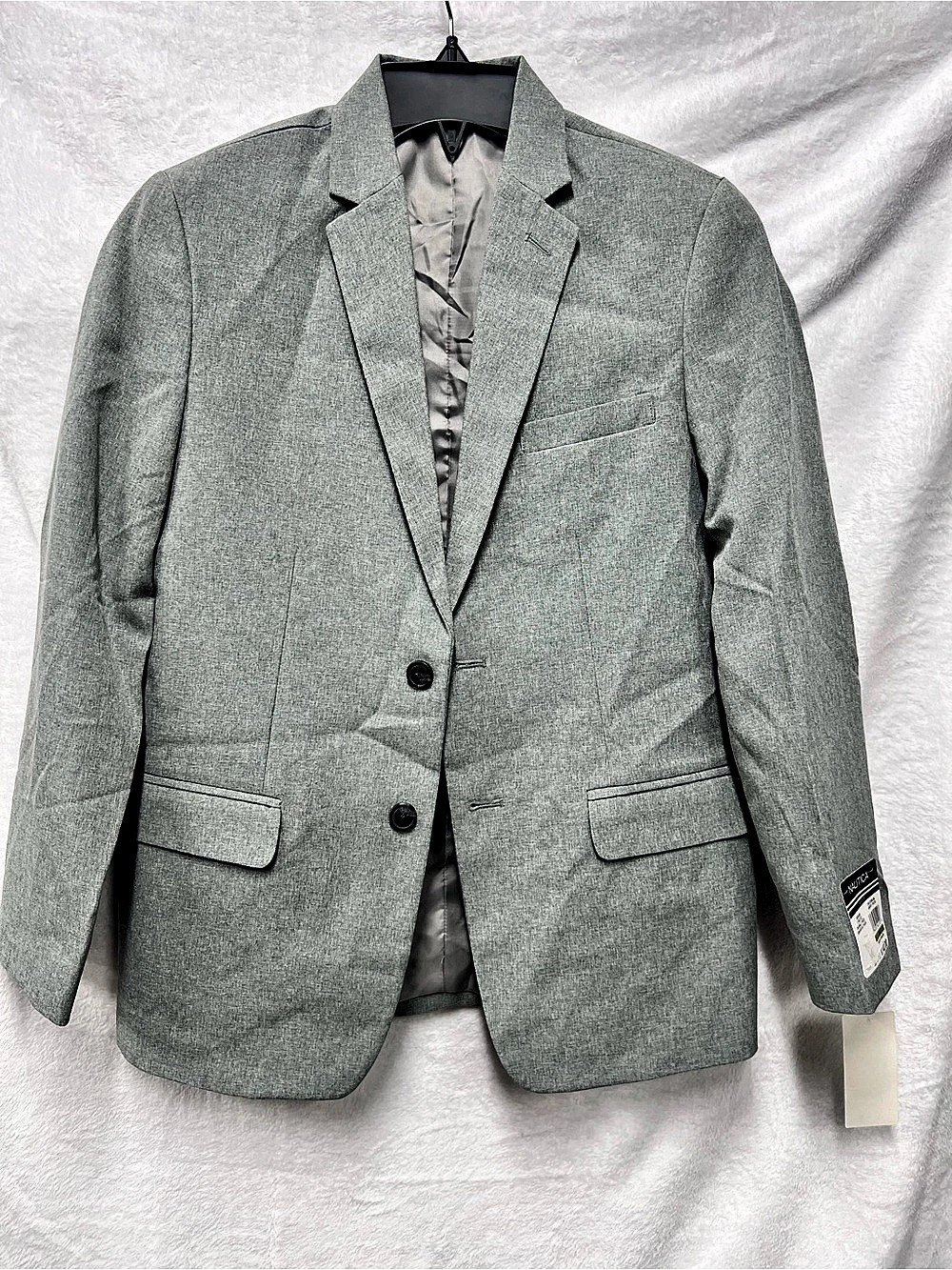 Nautica Heather Poplin Suit Jacket Men's Gray Blazer Waist 14